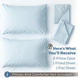American Soft Linen 100% Washed Cotton Percale Sheet Set – Soft Breathable Bedding with Pillowcases