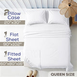 American Soft Linen 100% Washed Cotton Percale Sheet Set – Soft Breathable Bedding with Pillowcases