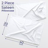 American Soft Linen Wholesale 100% Cotton Sateen Pillowcase Set (2 Pack) – Hotel Quality Bulk Supply