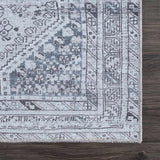 Barny Gray Denim Washable Rug - Clearance