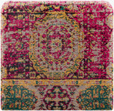 Gretna Magenta Ottoman Pouf