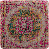 Gretna Magenta Ottoman Pouf