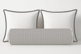 Ticking Stripe Velvet Bolster Pillow Cover