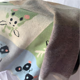 Animals In Boxes Multi Knitted Cotton Baby Blanket