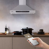 CIARRA 30 Inch Smart Wall Mount Range Hood with Delay Shut off Alexa and Google Home Voice Control CAS75308W-OW