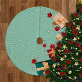 Velvet Quilted Round Christmas Tree Skirt