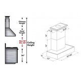 ZLINE 48" Remote Blower Wooden Wall Range Hood, 681W-RD-48