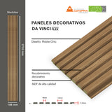 Flexible MDF Wall Panel - Textured Surface for Noise Reduction, Ready to Paint, White, 0.22" Depth, 7.79" Width, 108.27" Height, Easy Installation
