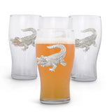 Alligator Beer Pint Glasses - Set of 4