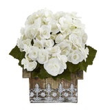 10” Begonia Plant in Hanging Floral Design House Planter