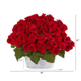 11” Begonia Artificial Arrangement in Decorative Planter