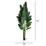 12' Artificial Traveler's Palm Tree