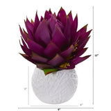 12” Musella Artificial Arrangement in White Vase