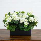 13” Geranium in Rectangular Planter UV Resistant (Indoor/Outdoor)