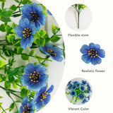 13" UV Daisy Flower Bush Plant (Indoor/Outdoor)- Set of 12