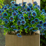 13" UV Daisy Flower Bush Plant (Indoor/Outdoor)- Set of 12