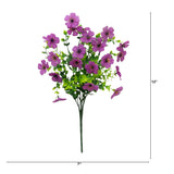 13" UV Daisy Flower Bush Plant (Indoor/Outdoor)- Set of 12