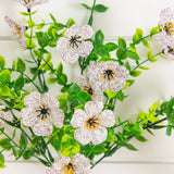 13" UV Daisy Flower Bush Plant (Indoor/Outdoor)- Set of 12