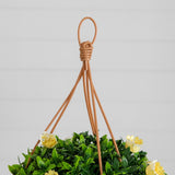 13” UV Resistant Artificial Mini Rose and Aptenia in Woven Hanging Basket (Indoor/Outdoor) - Set of 2