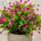 13" UV Resistant Artificial Flowering Mini Rose Bush (Indoor/Outdoor) - Set of 12