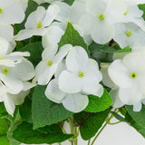 14" UV Resistant Artificial Hydrangea Bush (Indoor/Outdoor) - Set of 6