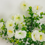 14" UV Resistant Artificial Morning Glory Bush (Indoor/Outdoor) - Set of 12