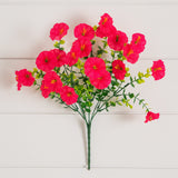 14" UV Resistant Artificial Morning Glory Bush (Indoor/Outdoor) - Set of 12