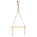 14” x 24” Handmade Macrame Wall Hanging with Wooden Shelf
