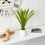 15” Grass Artificial Plant in Decorative Planter