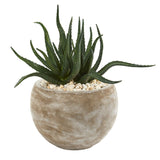 17” Aloe Succulent Artificial Plant in Sand Colored Planter