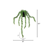17" Artificial Hanging Plants - Set of 4
