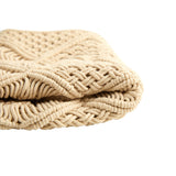 18” Boho Cross Woven Macrame Decorative Pillow Cover