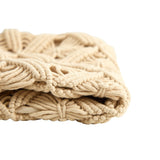 18” Boho Diamond Woven Macrame Decorative Pillow Cover