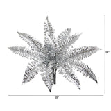 18” Metallic Boston Fern Artificial Plant (Set of 12)