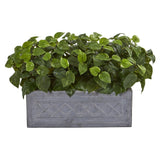 18" Pothos Artificial Plant in Stone Planter"