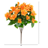 19" UV Resistant Artificial Azalea Bush (Indoor/Outdoor) - Set of 3
