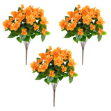 19" UV Resistant Artificial Azalea Bush (Indoor/Outdoor) - Set of 3