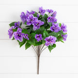 19" UV Resistant Artificial Azalea Bush (Indoor/Outdoor) - Set of 3