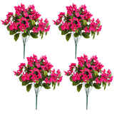 19" UV Resistant Artificial Bougainvillea Bush (Indoor/Outdoor) - Set of 4
