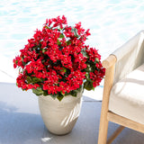 19" UV Resistant Artificial Bougainvillea Bush (Indoor/Outdoor) - Set of 4