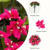 19" UV Resistant Artificial Bougainvillea Bush (Indoor/Outdoor) - Set of 4