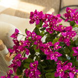 19" UV Resistant Artificial Bougainvillea Bush (Indoor/Outdoor) - Set of 4