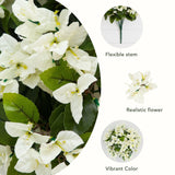 19" UV Resistant Artificial Bougainvillea Bush (Indoor/Outdoor) - Set of 4