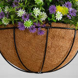 19” UV Resistant Artificial Dandelion and Rosemary Hanging Basket (Indoor/Outdoor)