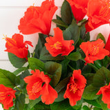 19" UV Resistant Artificial Hibiscus Bush (Indoor/Outdoor) - Set of 3