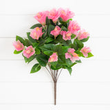 19" UV Resistant Artificial Hibiscus Bush (Indoor/Outdoor) - Set of 3