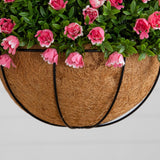 19” UV Resistant Artificial Mini Rose and Aptenia Hanging Basket (Indoor/Outdoor)