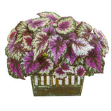 19” Wax Begonia Artificial Plant in Decorative Planter