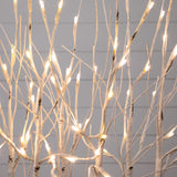 2' Pre-Lit Artificial White Birch Centerpiece with 84 LED Lights