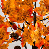2' Pre-Lit Autumn Maple Artificial Fall Tree with Acorns & Pinecones and 18 Warm White LED Lights